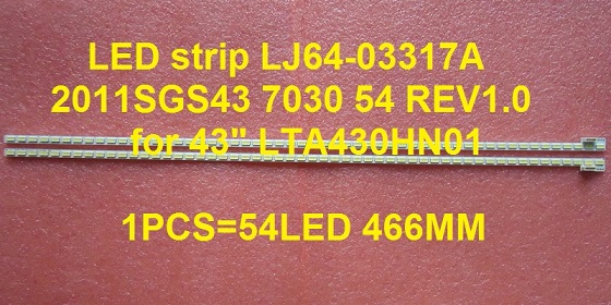 LED strip LJ64-03317A 2011SGS43 7030 54 REV1.0 for 43